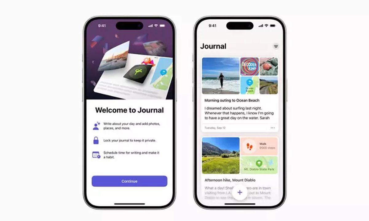नया Apple iPhone ऐप जर्नल