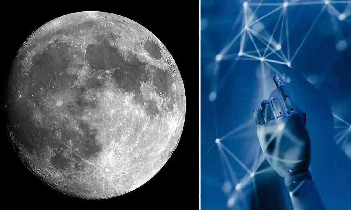 AI का उपयोग करके चंद्रमा की चट्टानों का अध्ययन कर रहे वैज्ञानिक