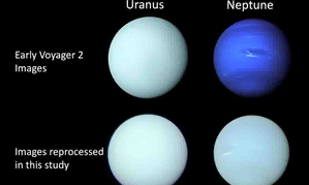 नेपच्यून और यूरेनस हरे-नीले रंग के समान